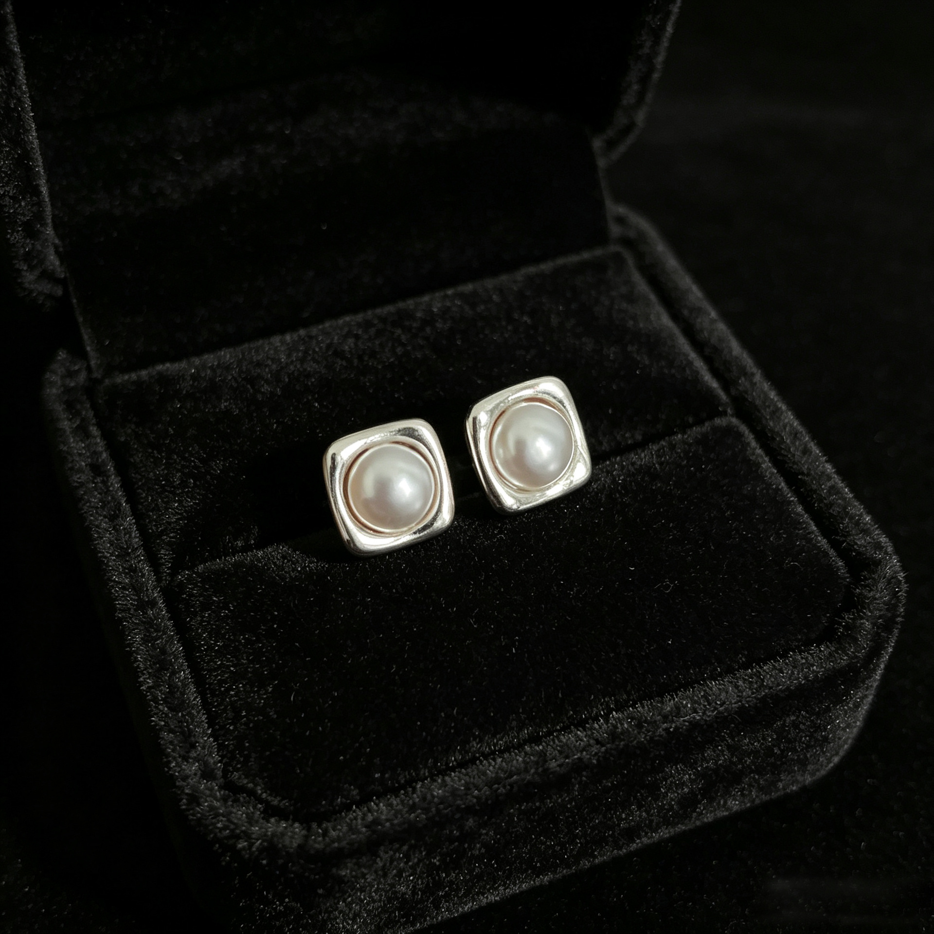 S999 Sterling Silver Zircon Stud Earrings Women