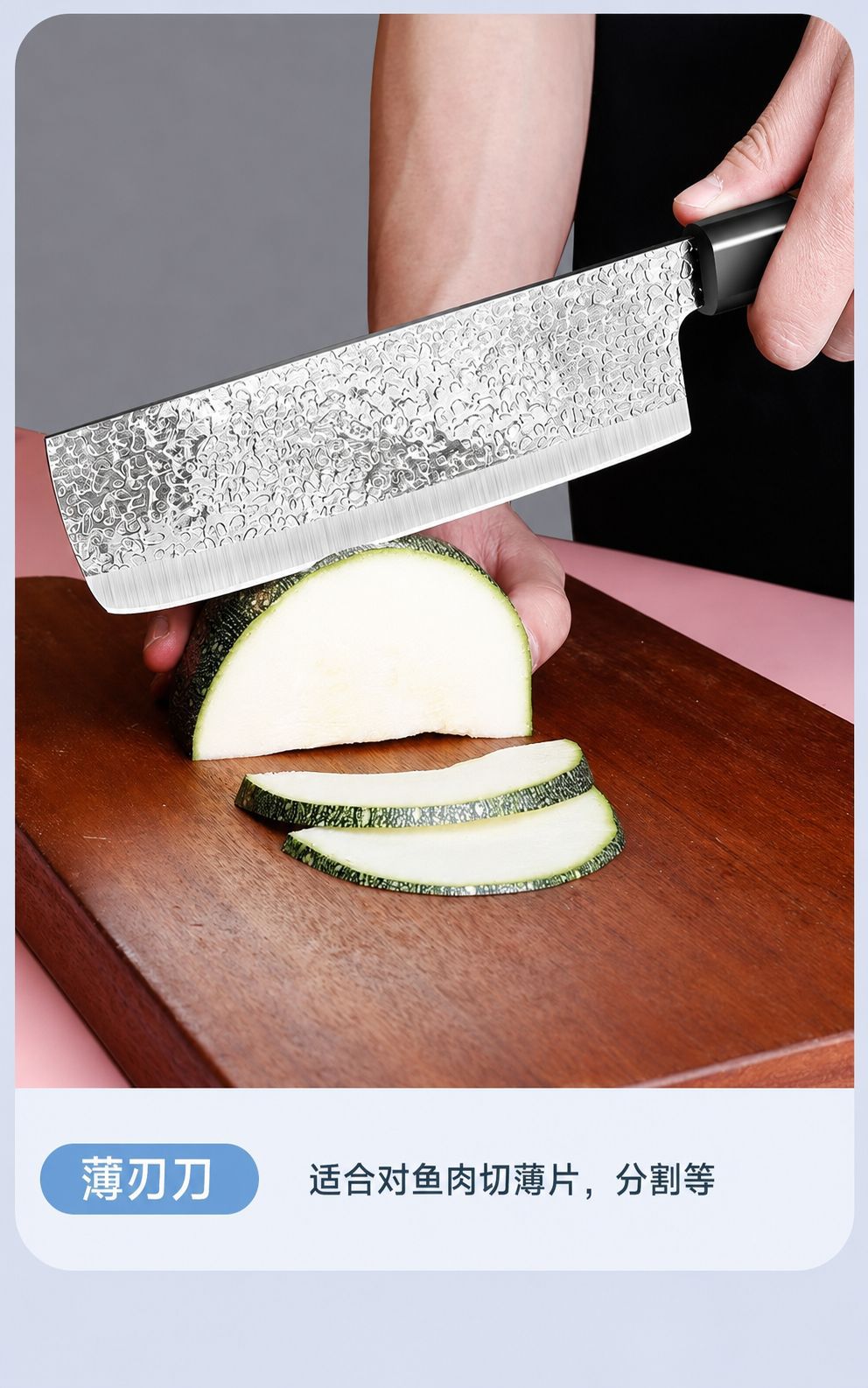 Forged kitchen knife set with fruit and vegetable knives, stainless steel