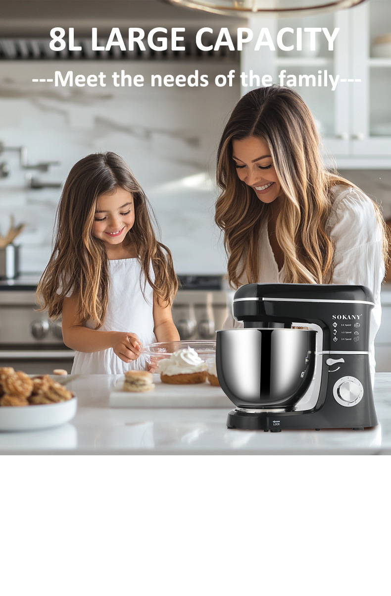 Sokany dough mixer, 8L, automatic, SK-275