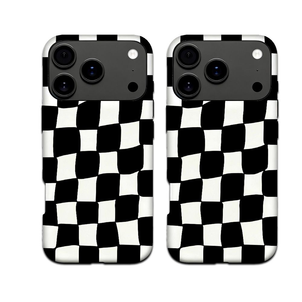 iPhone 16 Pro Max kılıfı, satranç tahtası desen, 2 in 1, manyetik