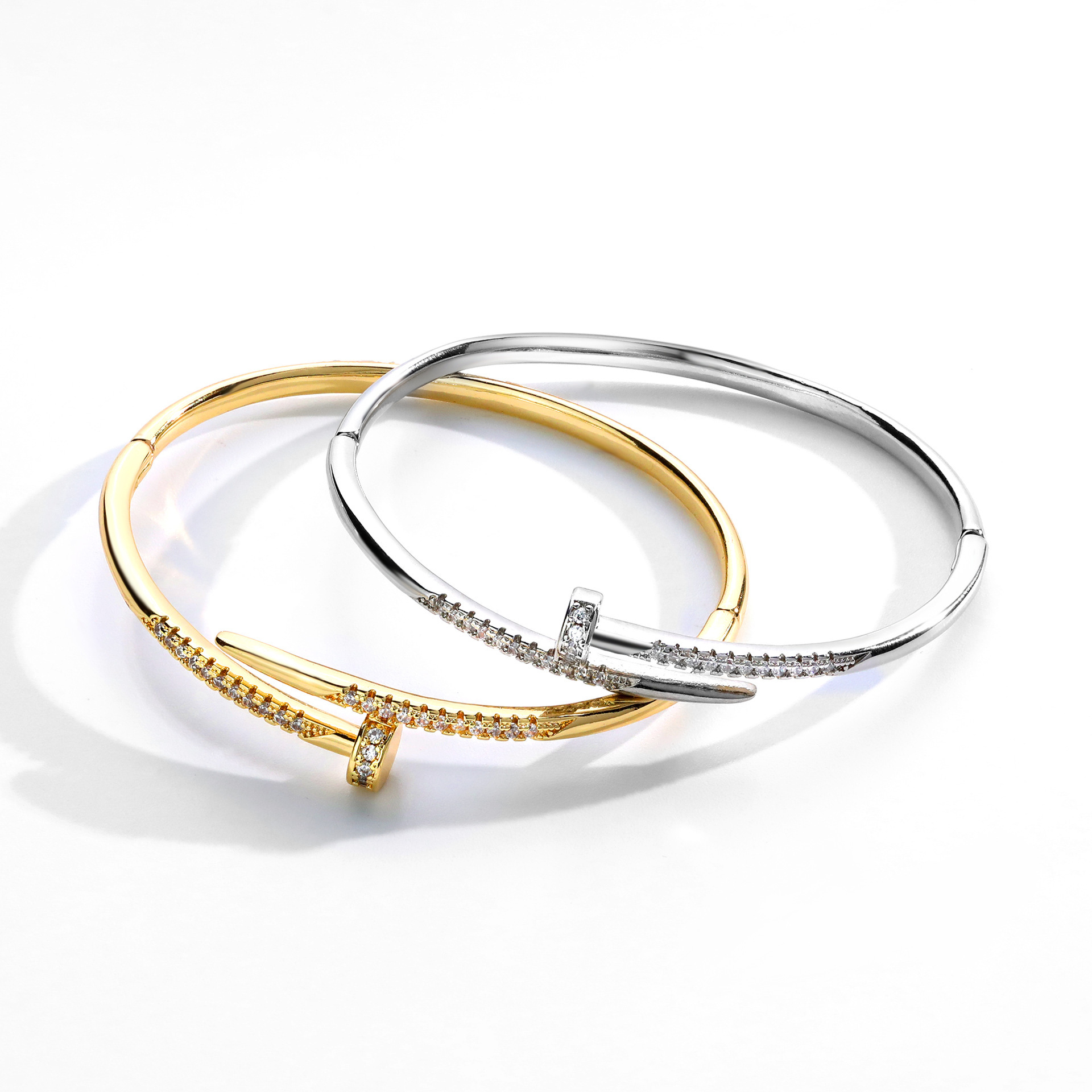 Armband, kupferplattiert, Zirkonia mit Sternenmotiv