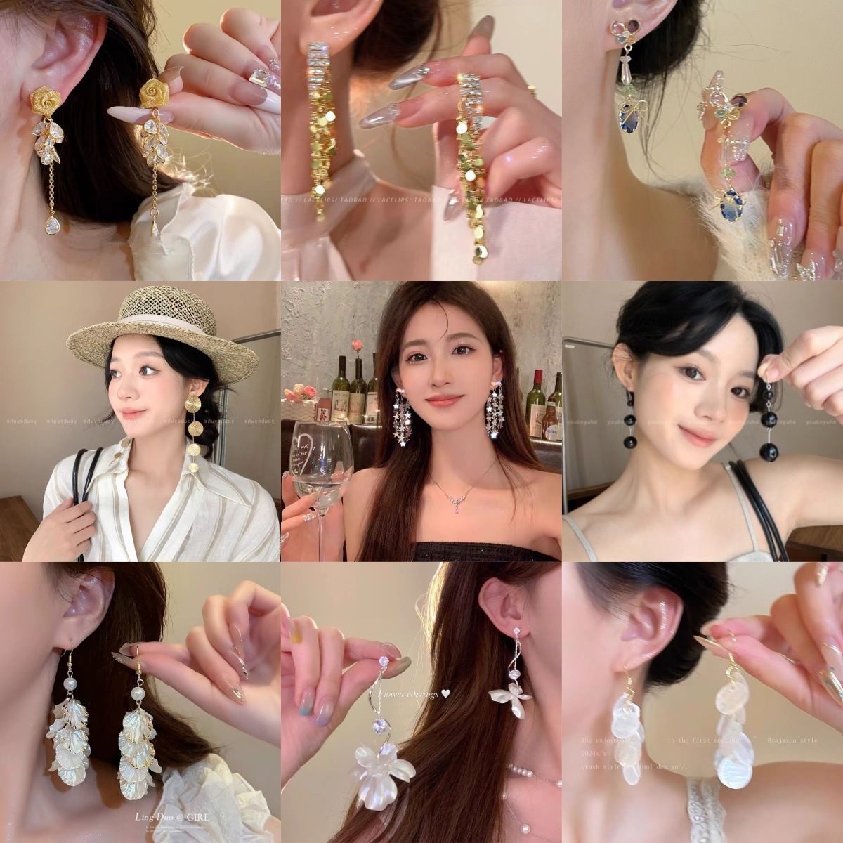 Long Tassel Earrings Autumn Winter Collection