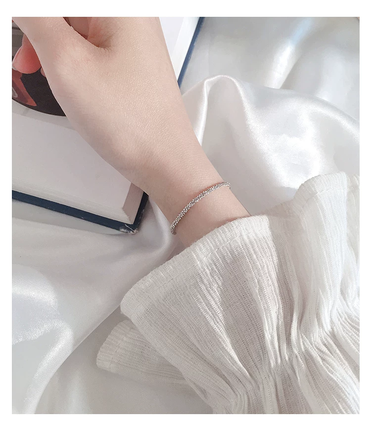 925 Silver Bracelet Women, Adjustable, Minimalist