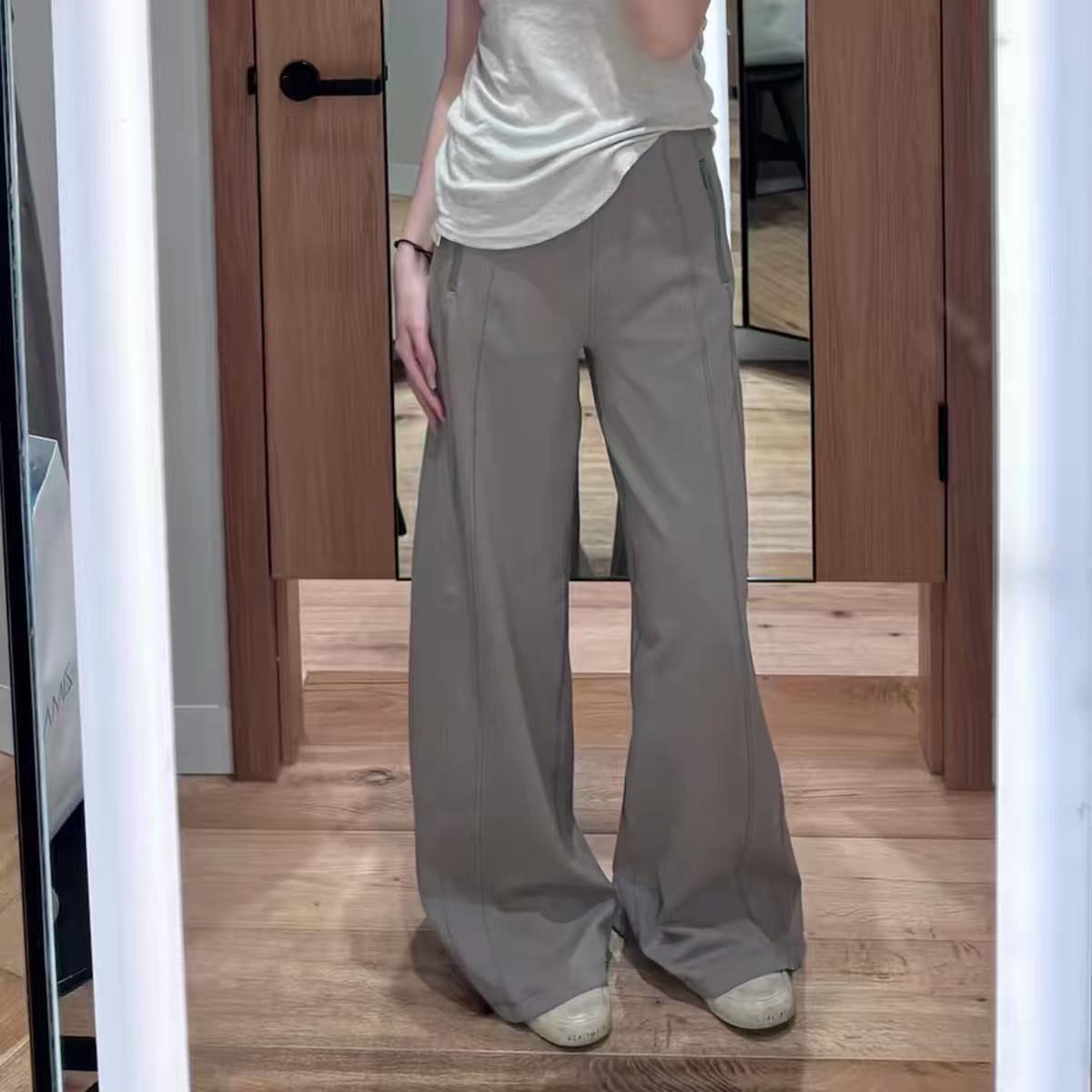 Lu high-waist wide-leg yoga pants lightweight soft comfortable