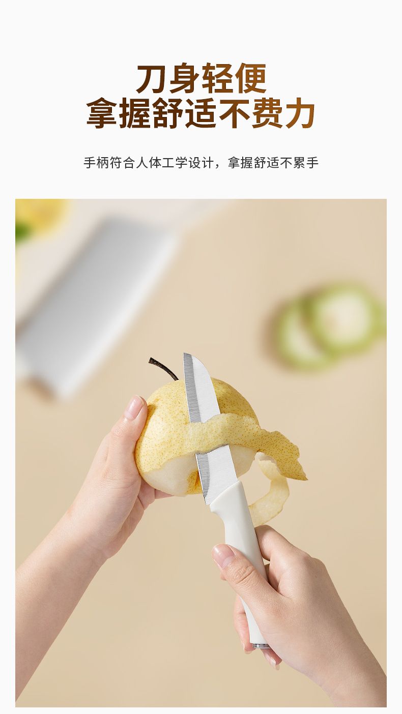 Knife set, 5-piece with chef, slicing and fruit knives