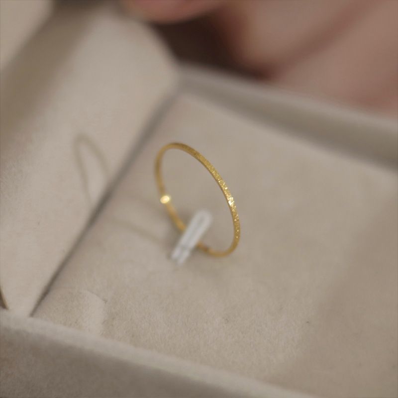 Titanyum çelik yüzük, 0.5mm, mat, kadın