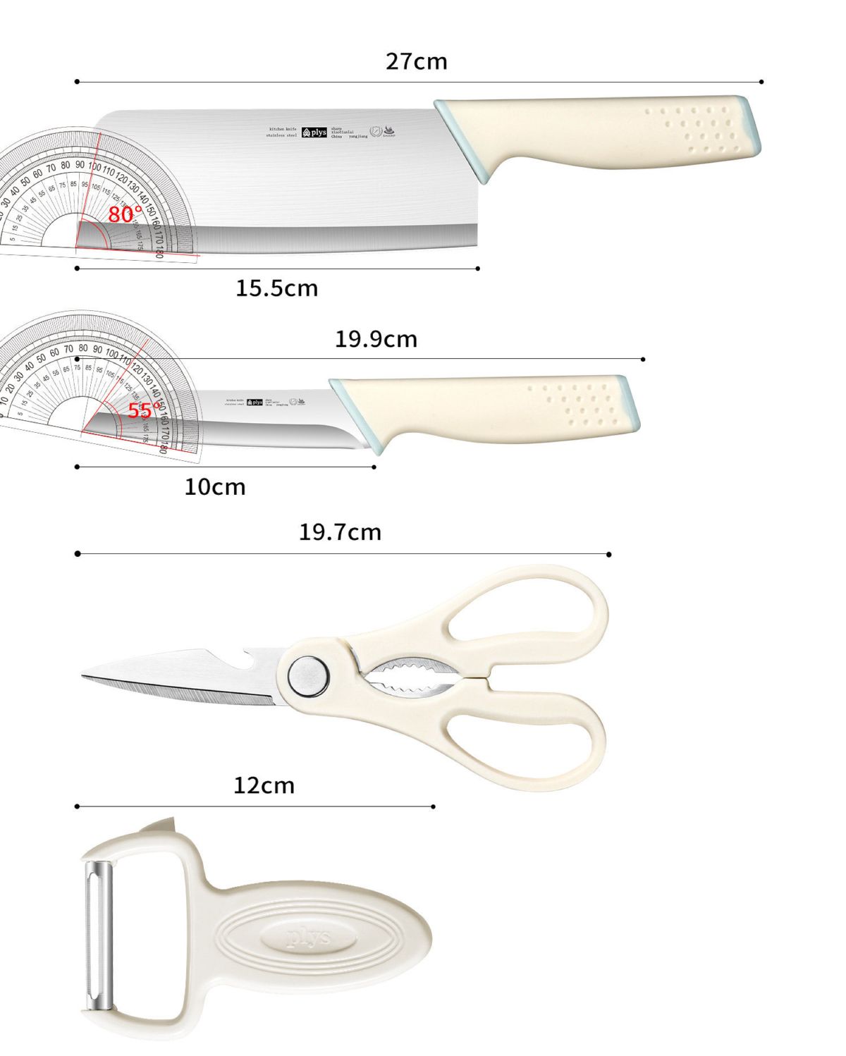 Kitchen knife and cutting board 2-in-1, baby food preparation set