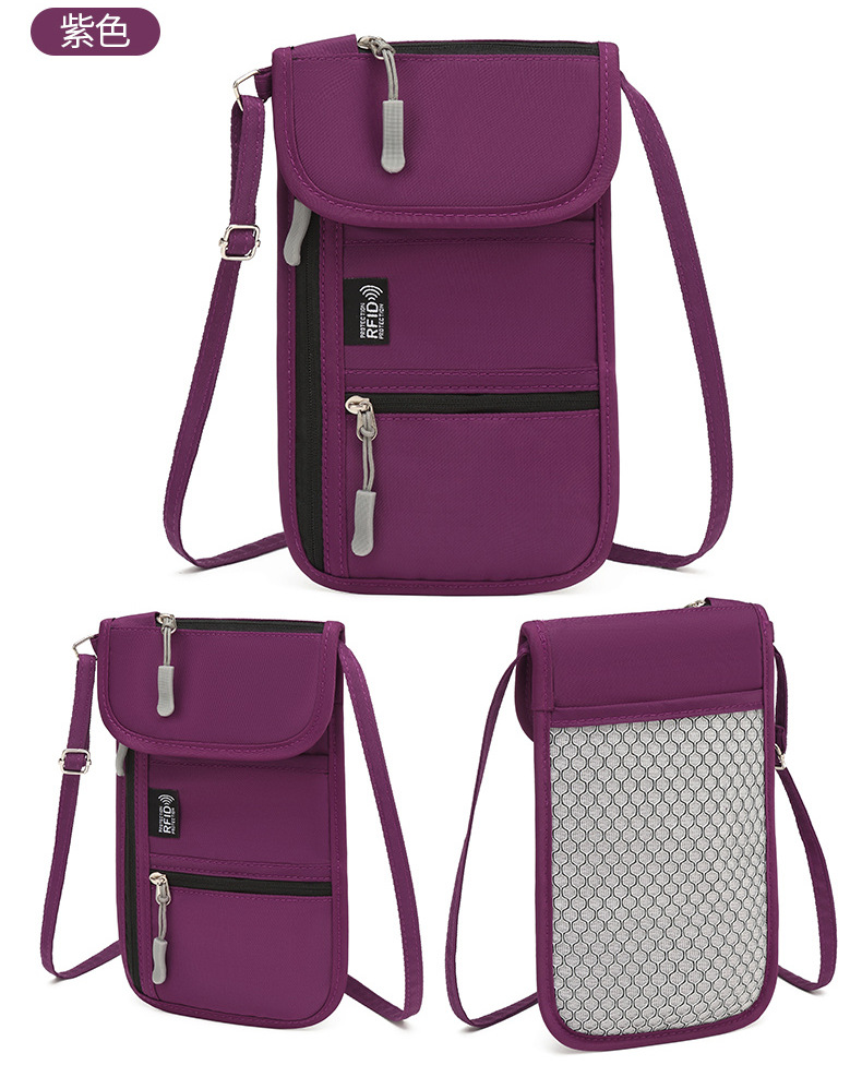 RFID-Blocking Document Bag with Passport Holder and Card Organizer