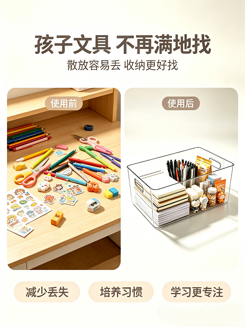 Clear Acrylic Desktop Organizer Box