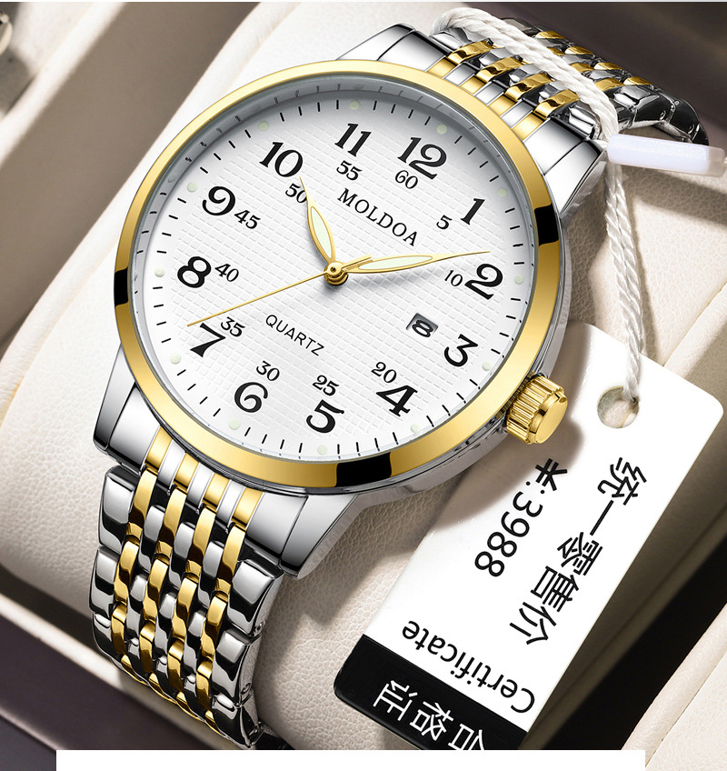 Men's hollow watch, mechanical design, luminous, waterproof