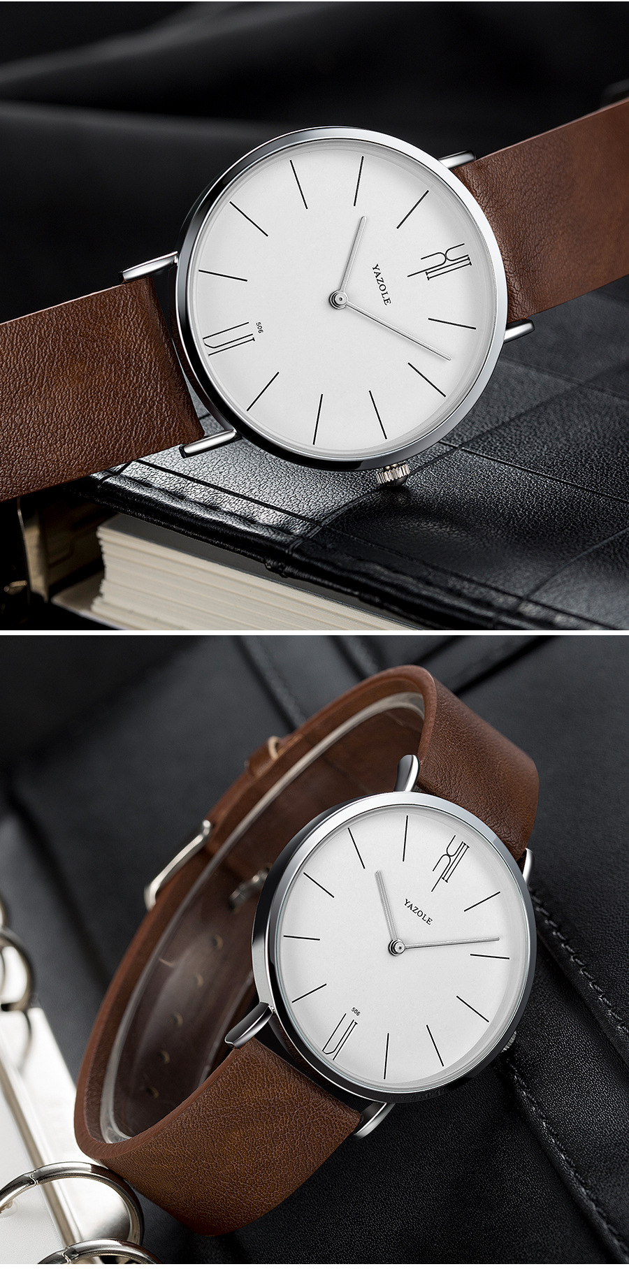 YAZOLE506外贸简约男士手表学生情侣潮流运动石英手表watches