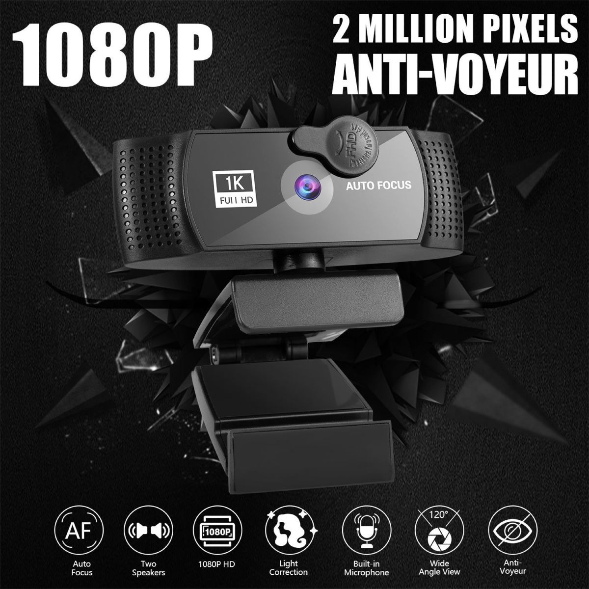 USB-Webcam 1080P, 4K-Option, Beauty-Fülllicht