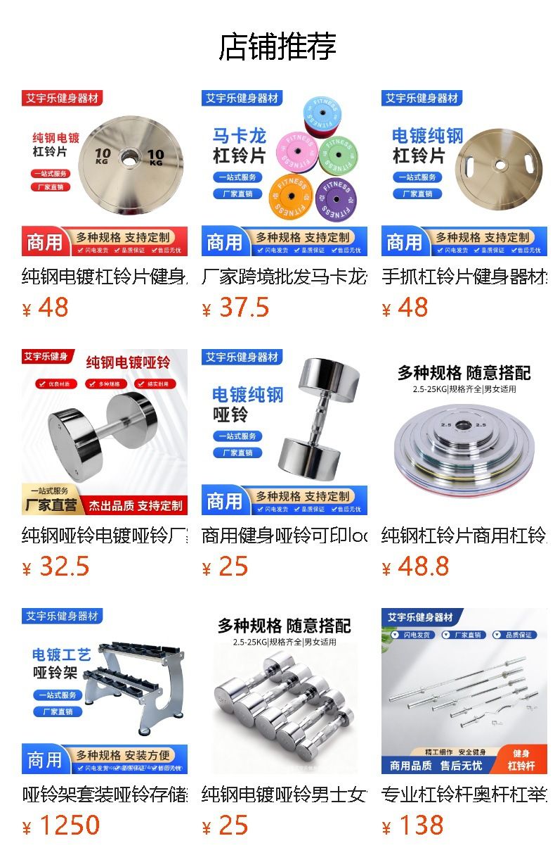 Electroplated steel dumbbell, commercial and home gym