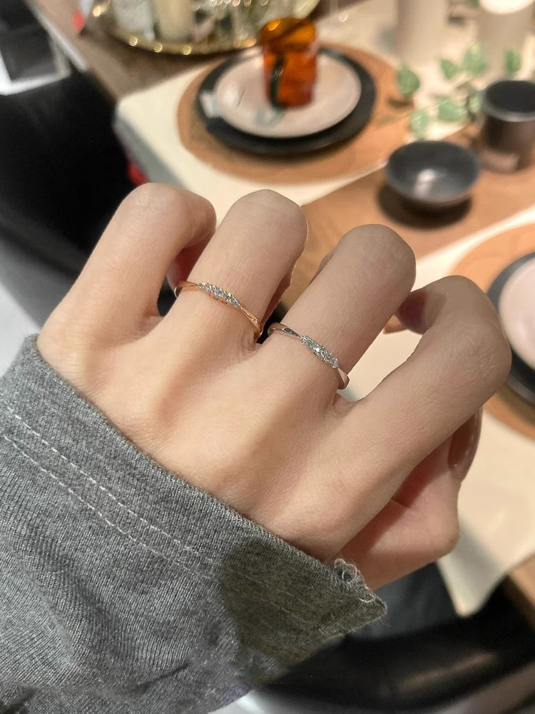 Starry Sky Pave Diamond Ring Adjustable Elegant