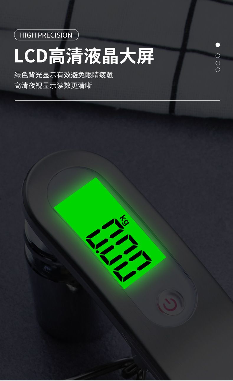 Portable handheld baggage scale 50kg with stainless steel shell