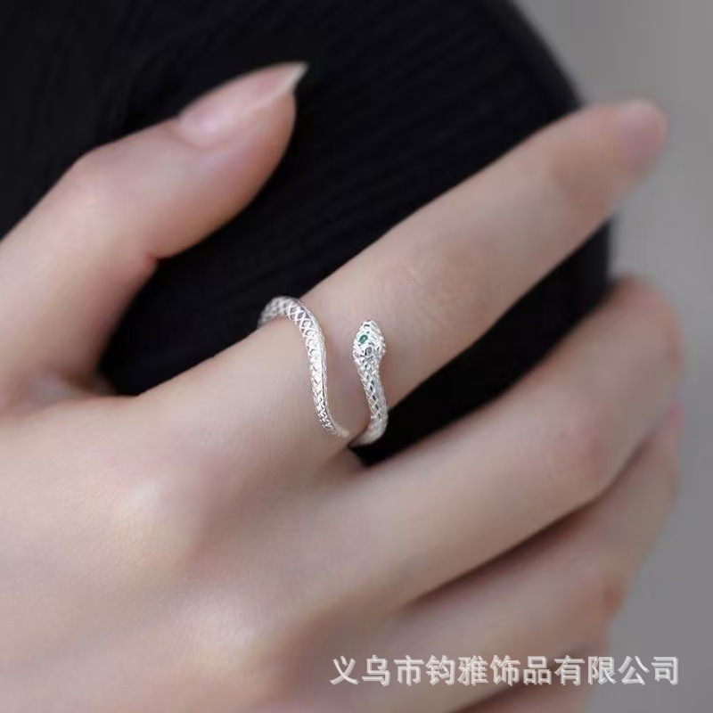 Silberring 999, Schlangendesign, Damen