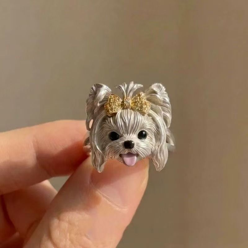 Hund-Avatar-Ring, 3D-Formgestaltung, Gedenkring
