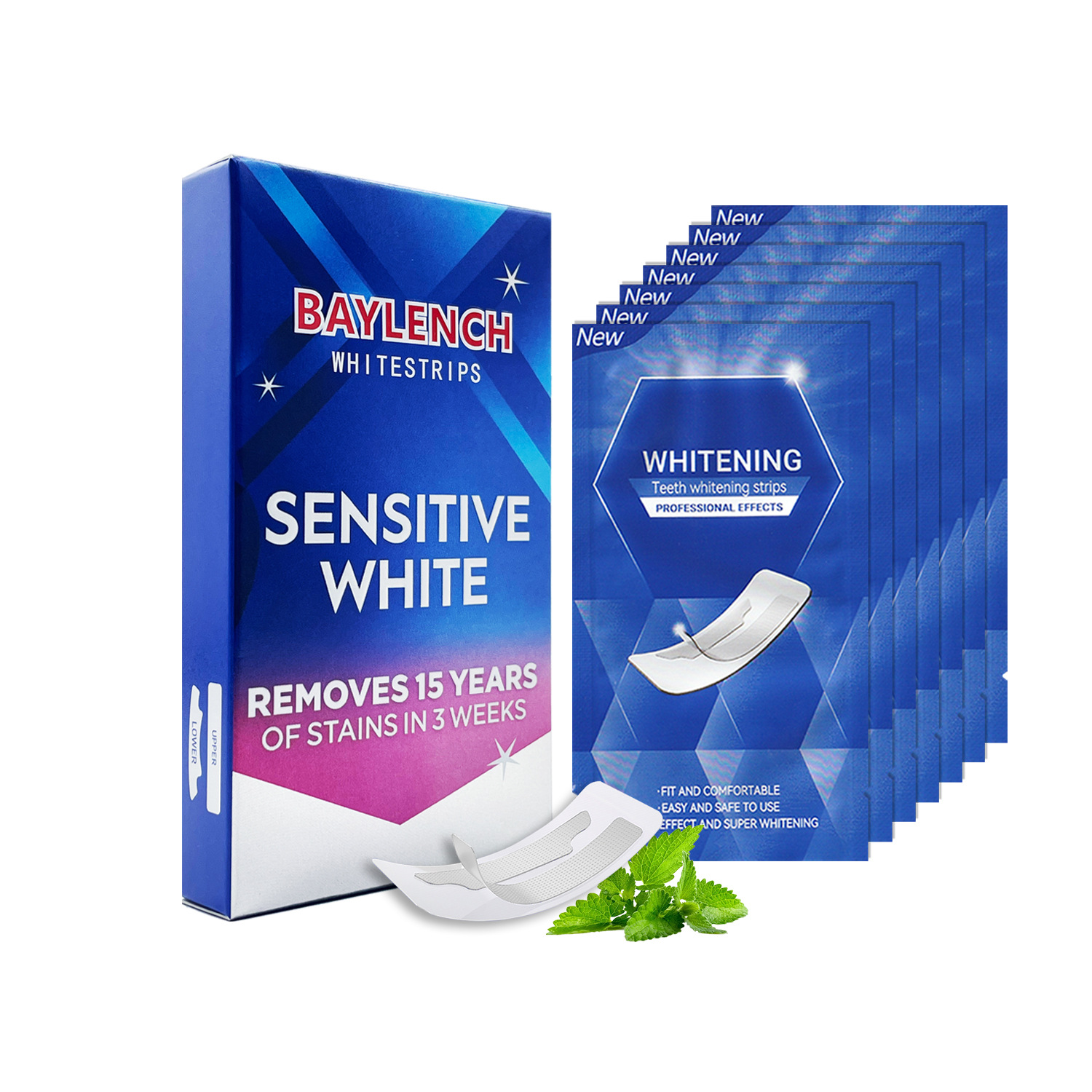 PROWHITE PAP teeth whitening dry strips, high adhesion, no residue