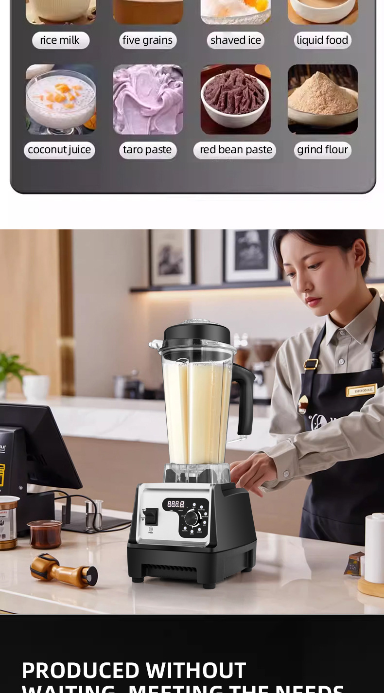 Yüksek güçlü ev blender buz kırıcı ve meyve sıkacağı