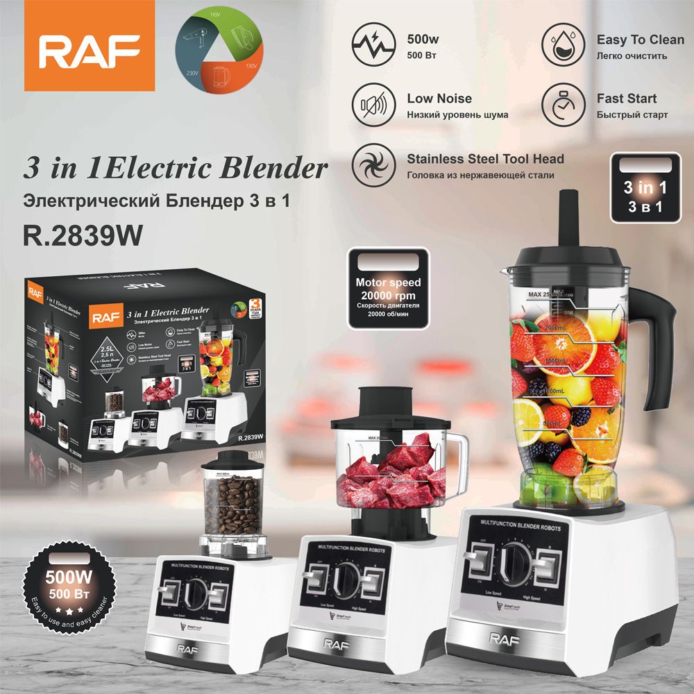 RAF 3-in-1 Entsafter, Fleischwolf und Mühle