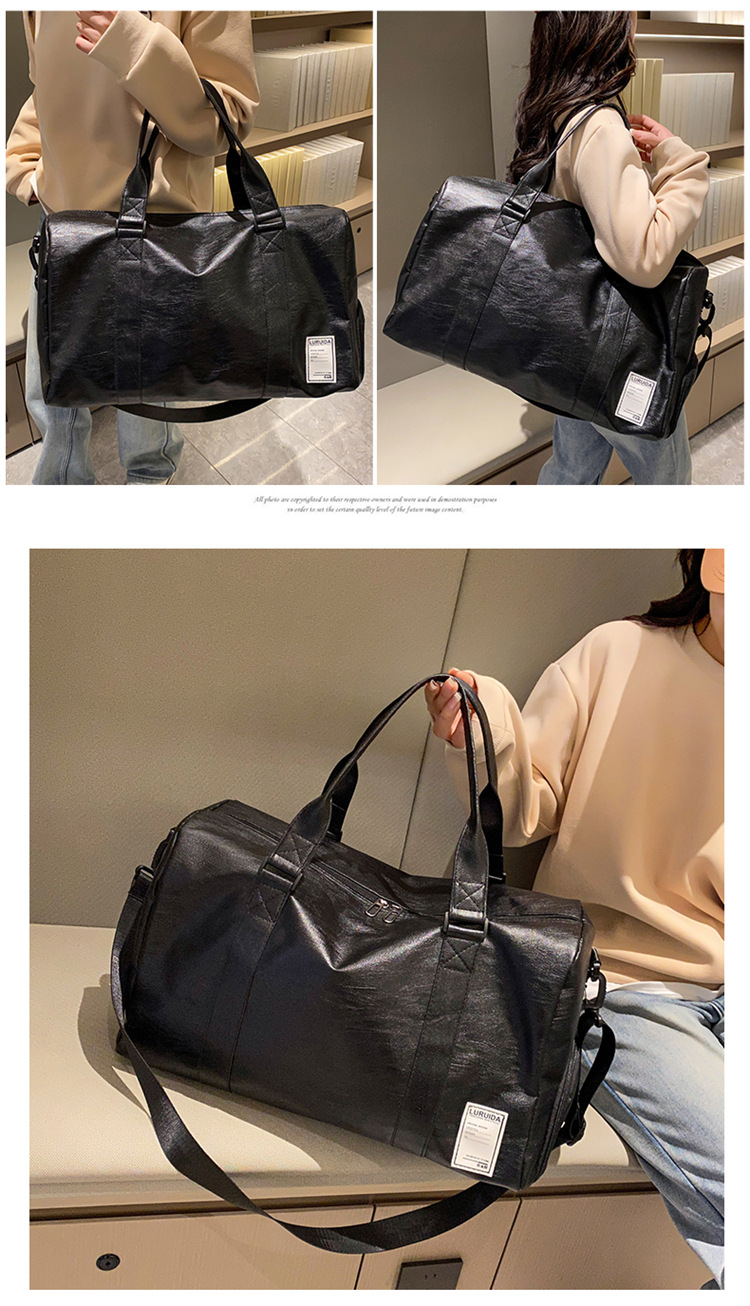 Sports Fitness Bag Leather Dry Wet Separation Large Capacity