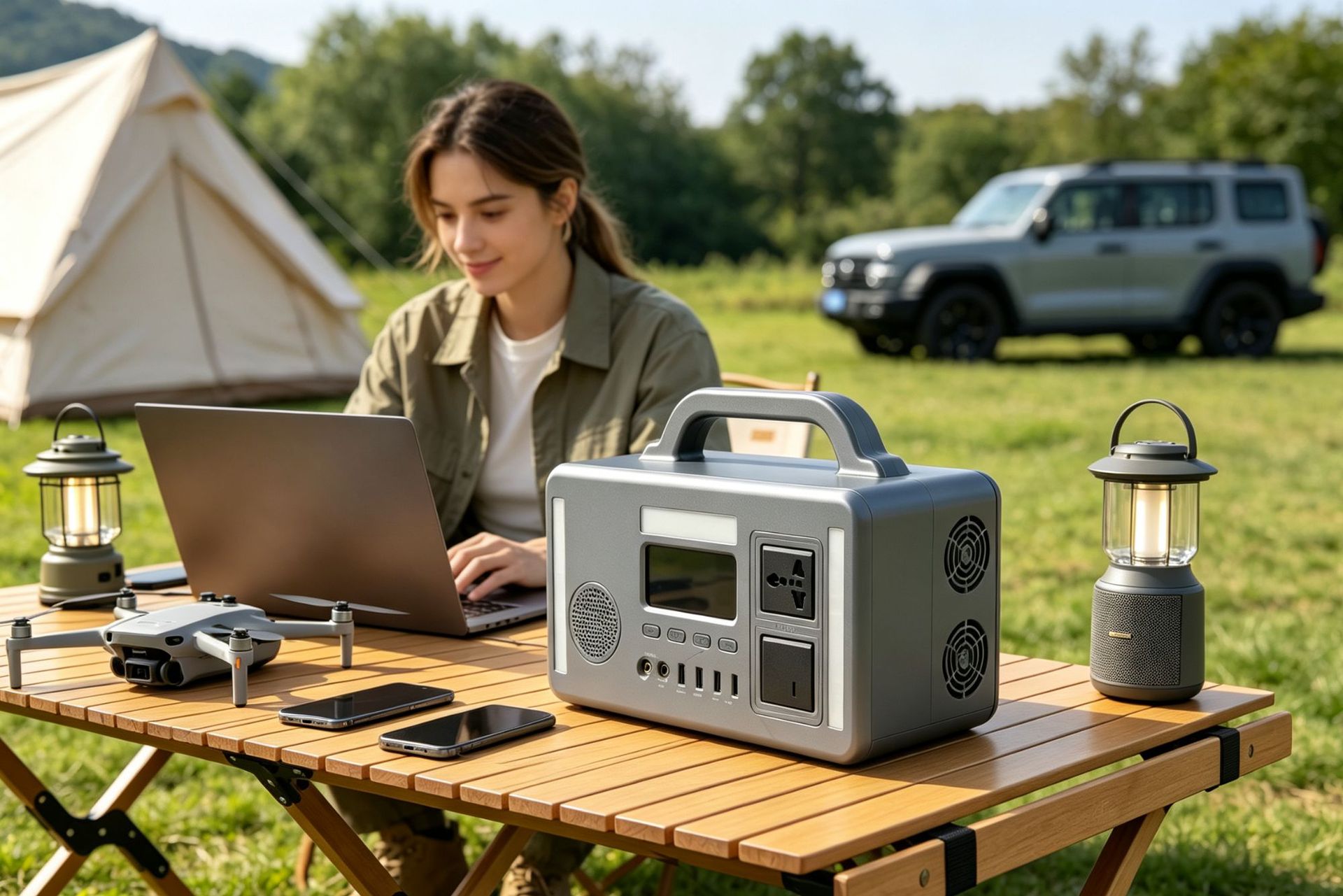 Outdoor Taşınabilir Güç Bankası 300W Bluetooth Hoparlör