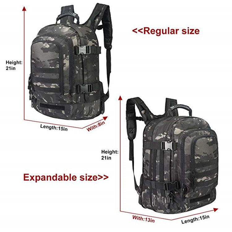 Tactical backpack, camouflage, large capacity, waterproof