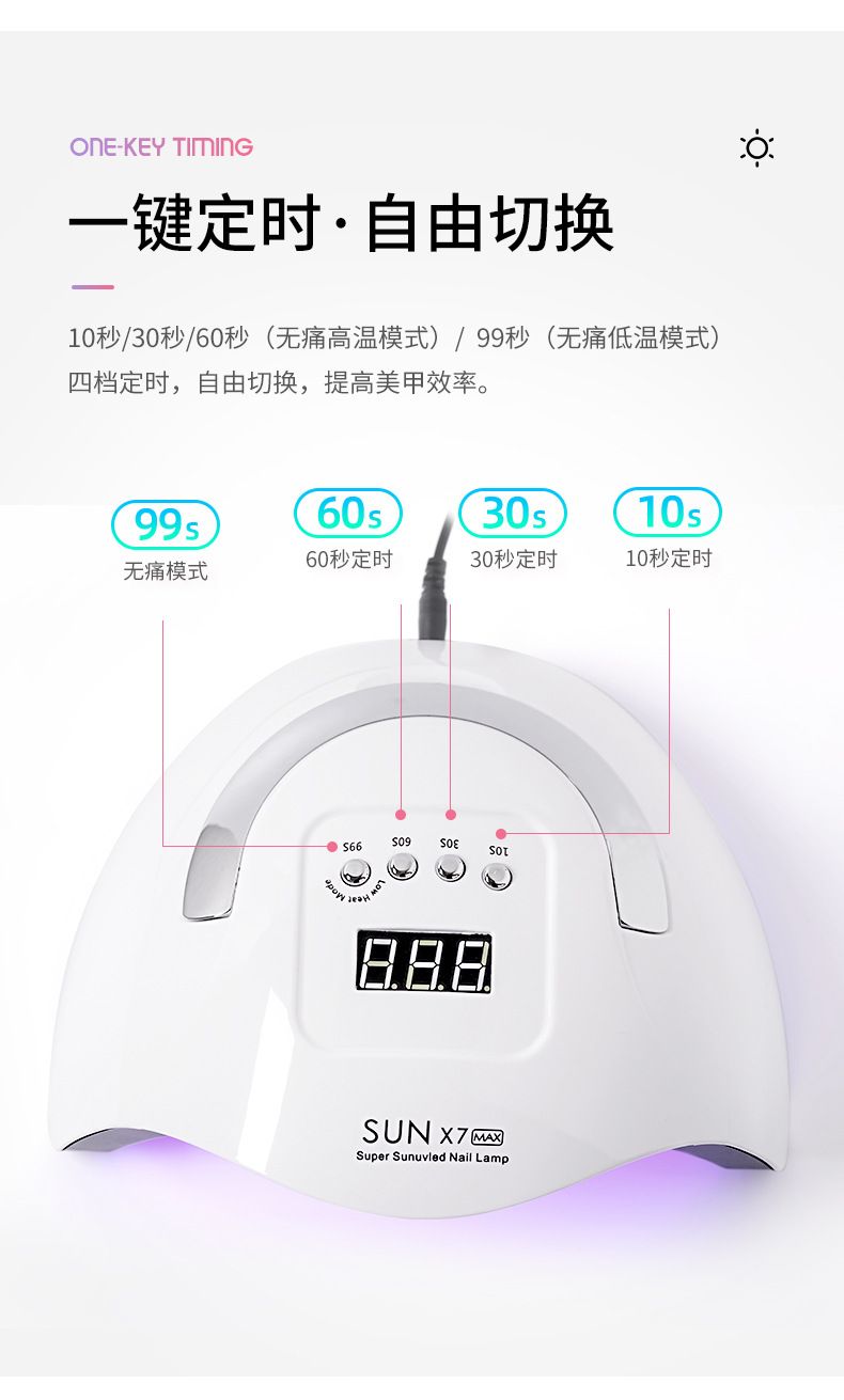 UV LED nail dryer with sensor