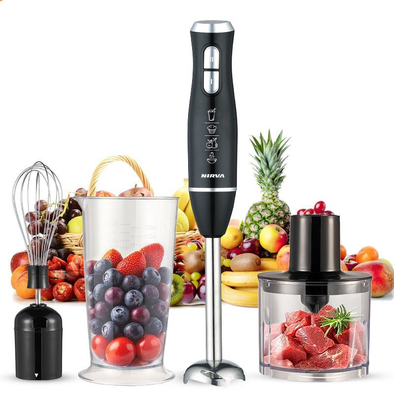 Handheld electric immersion blender for baby food and meat grinding