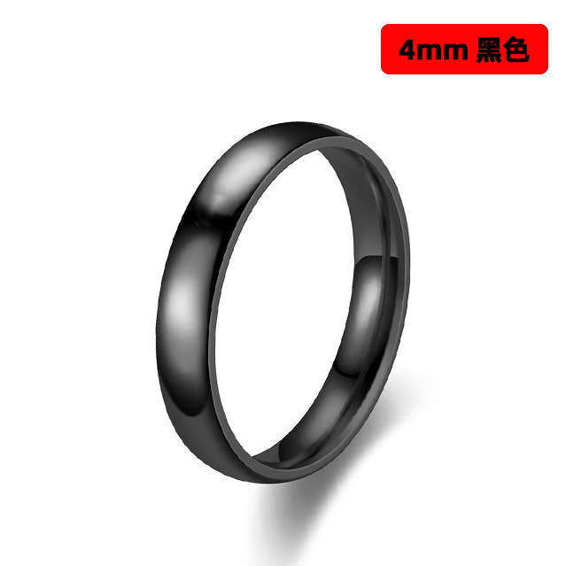 Titanium steel women's ring, stainless steel, 2-6mm widths