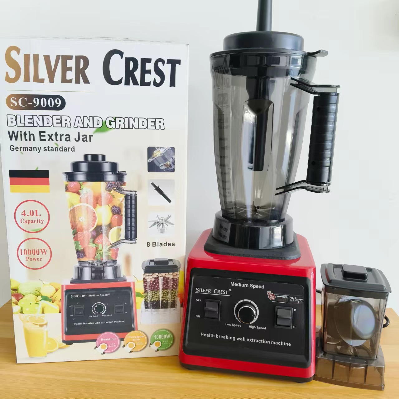 High-power blender 10000W 4L capacity food processor mixer