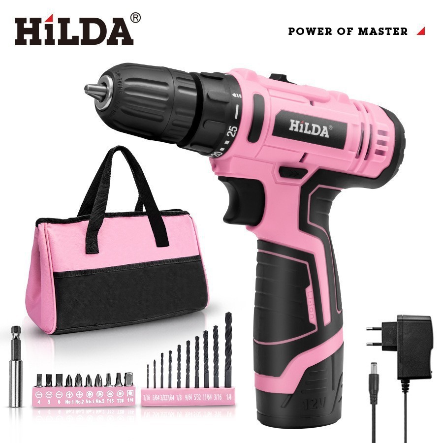 12V cordless electric drill screwdriver kit