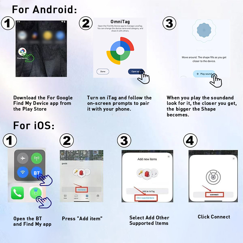 iOS Android Dual-System GPS Tracker with MFI Google Certification