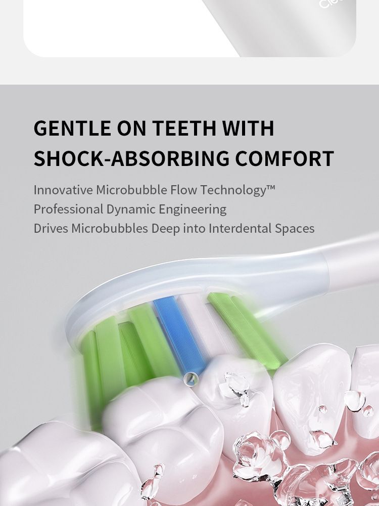 V8Pro sonic electric toothbrush with soft bristles and long battery life