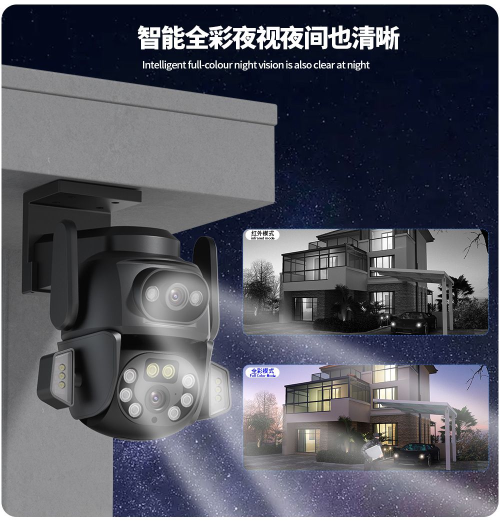 TUYA smart security camera, HD night vision, WiFi