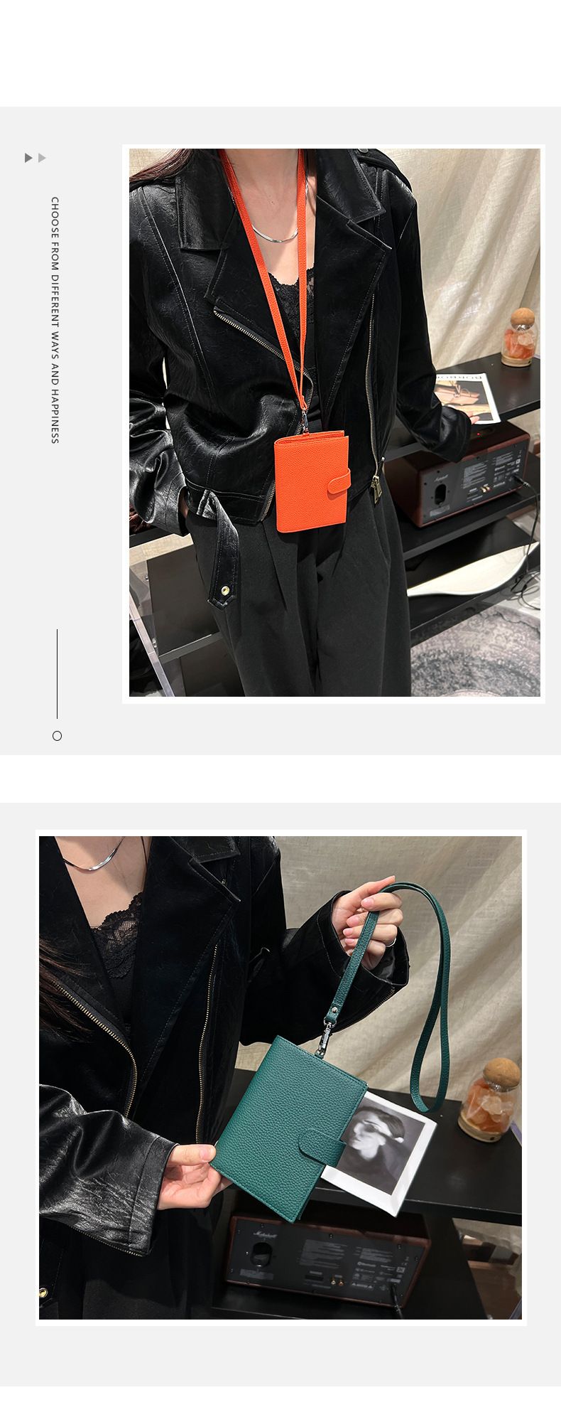 挂脖护照保护套证件收纳包真皮卡包随身旅行便携护照机票夹手拿包