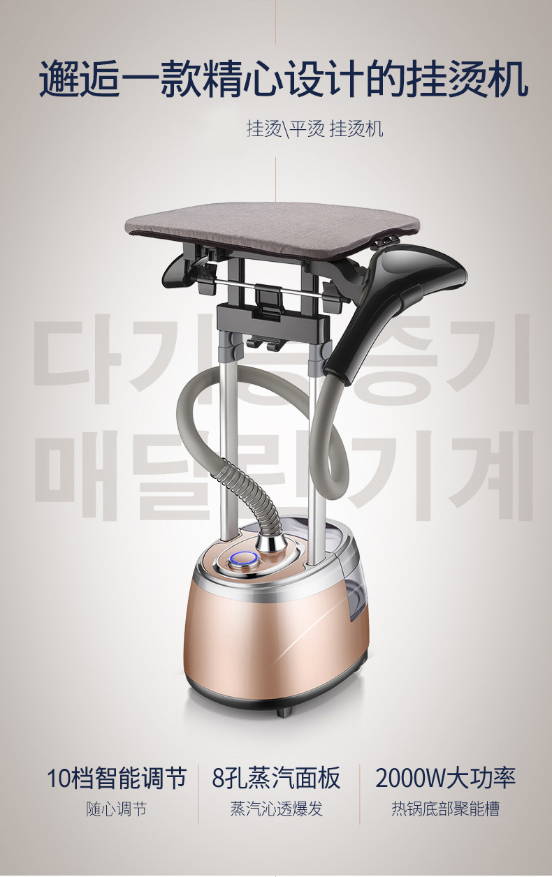Vertical Double-Pole Garment Steam Presser