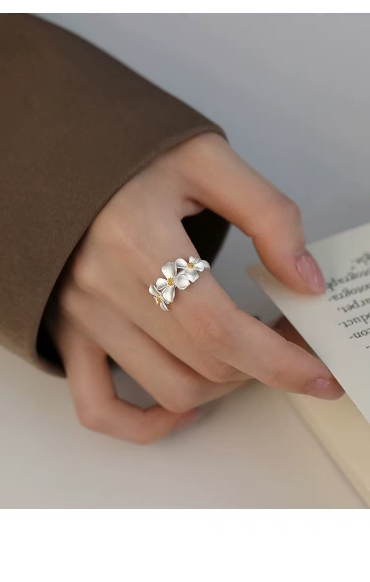 Gardenia Flower Ring for Women