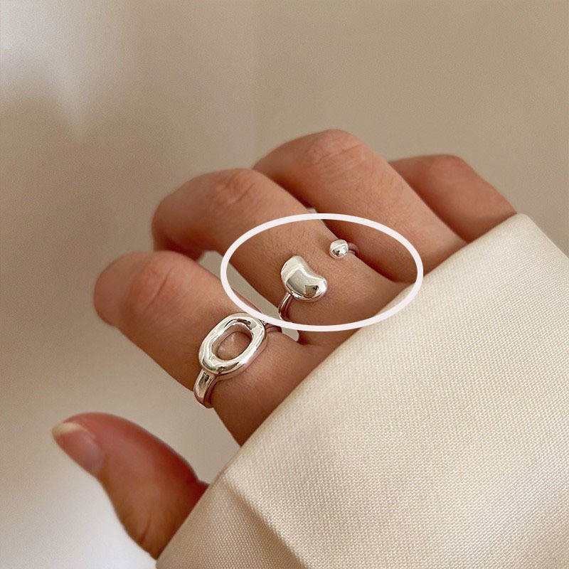 Damenring aus 925er Silber, unregelmäßiges Design