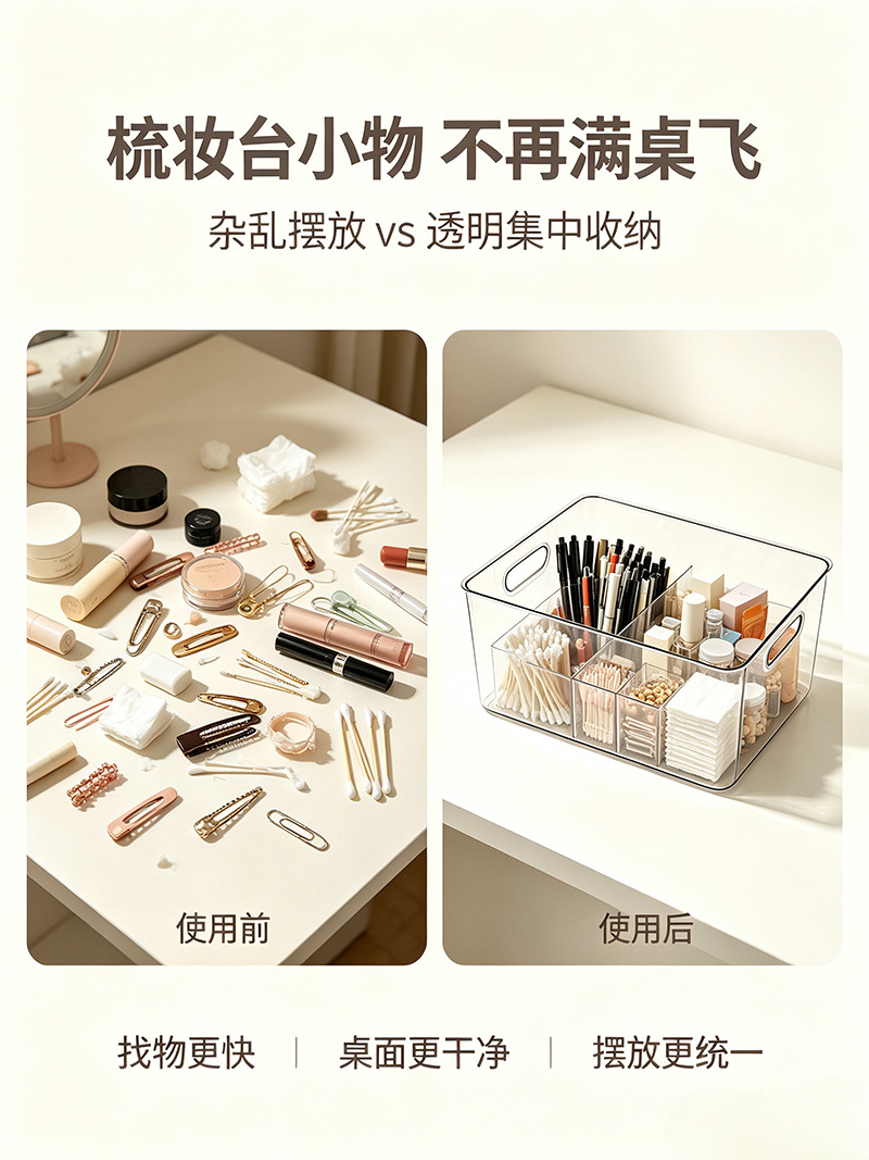 Clear Acrylic Desktop Organizer Box