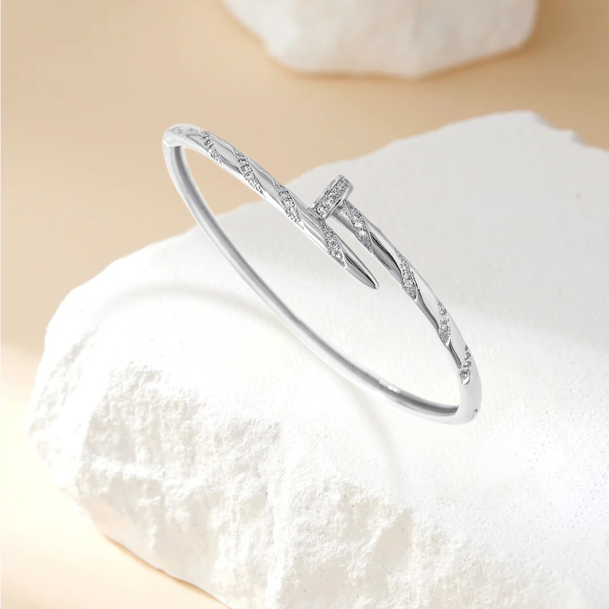 Armband, kupferplattiert, Zirkonia mit Sternenmotiv