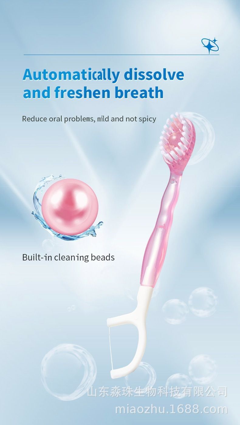 Disposable toothbrush set with soft bristles, portable travel kit
