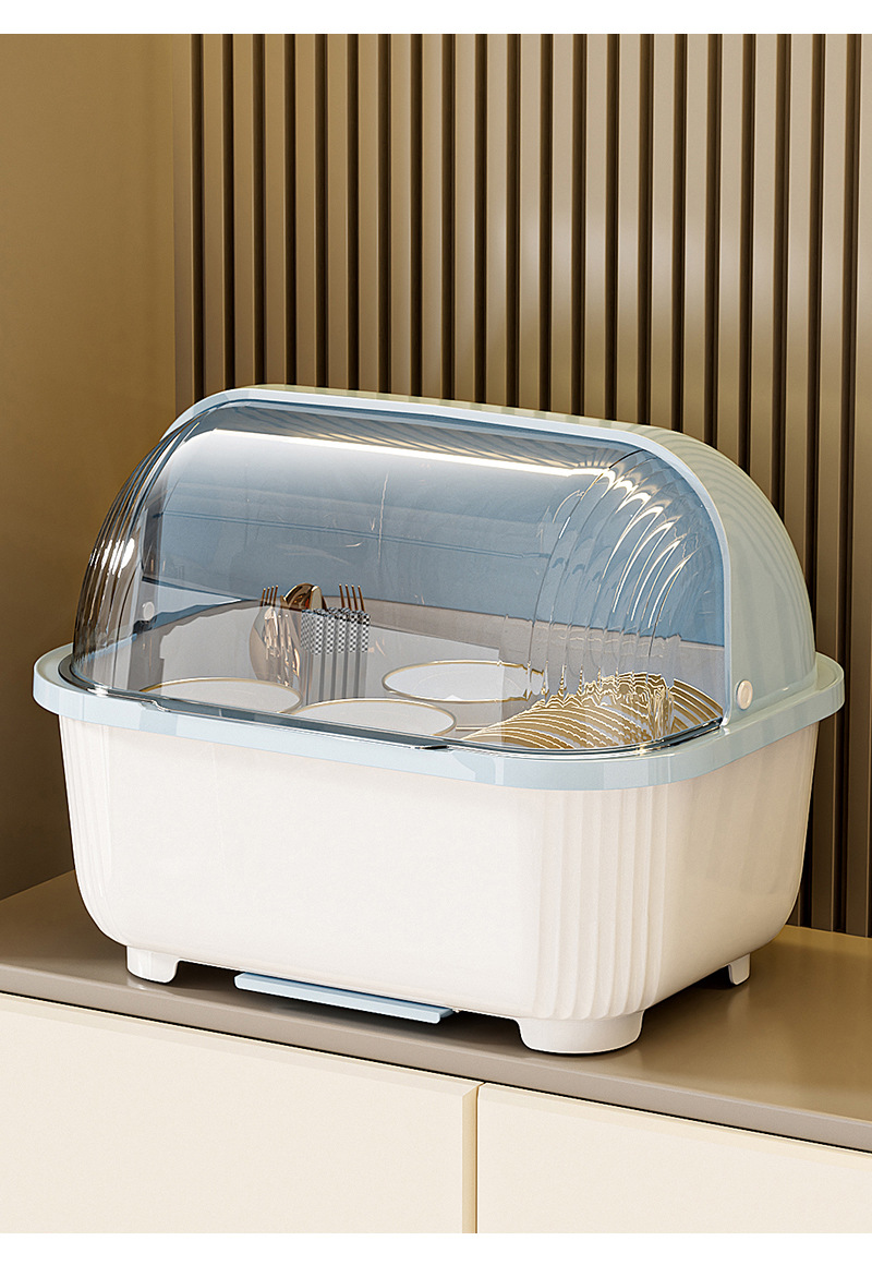 Kitchen storage container, large capacity, dustproof lid