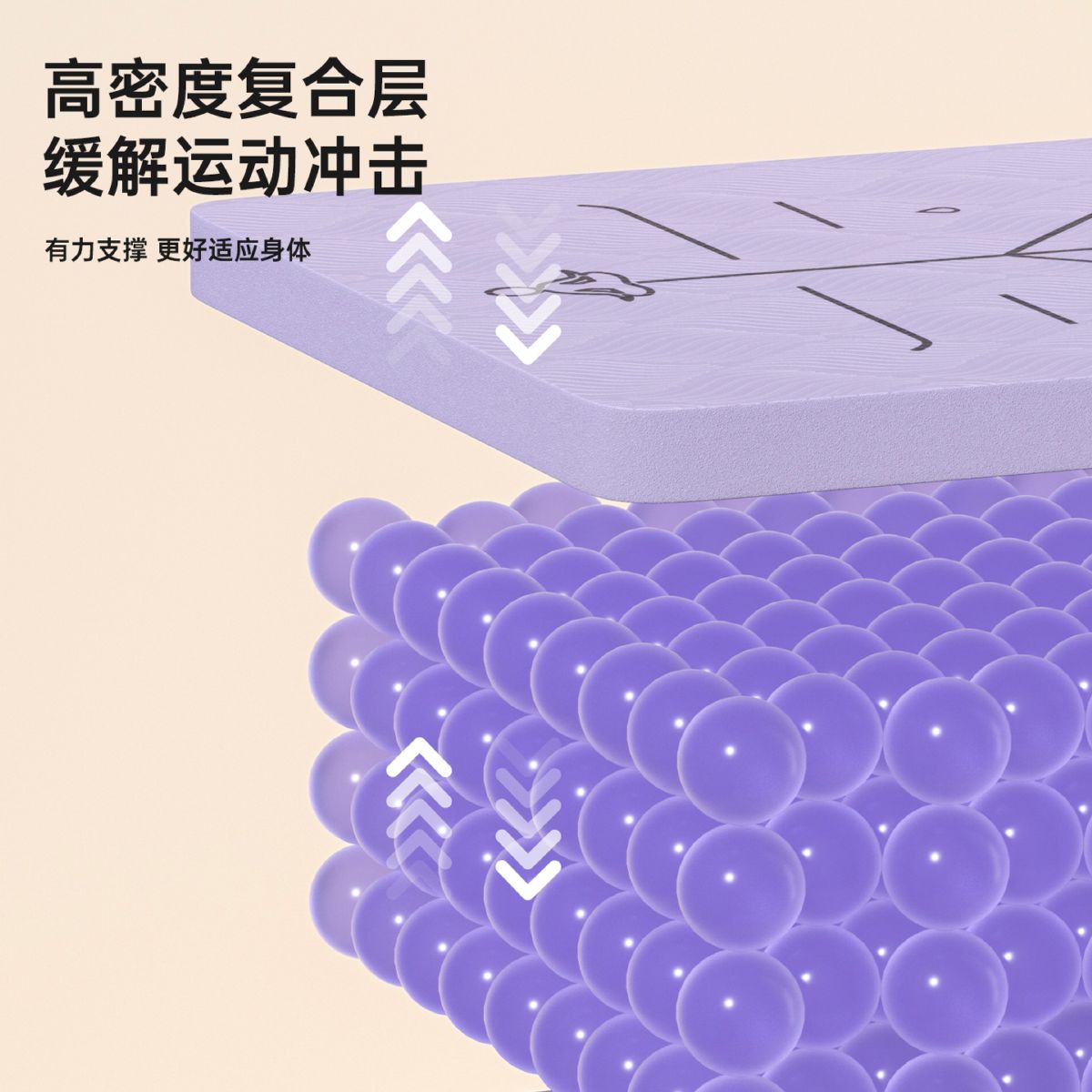 跨境TPE瑜伽垫加宽健身垫家用防滑加厚运动减震垫跳操垫子批发