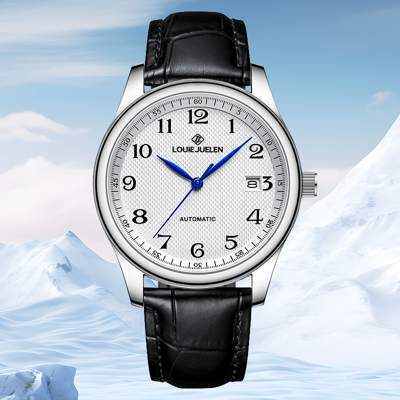 Men's quartz watch, waterproof, flowing second hand