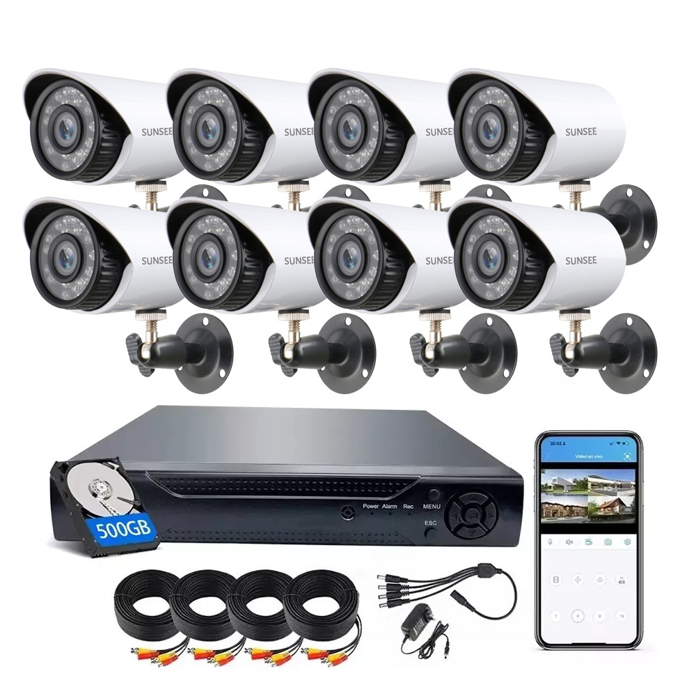 AHD CCTV güvenlik kamera seti 4 kanallı veya 8 kanallı
