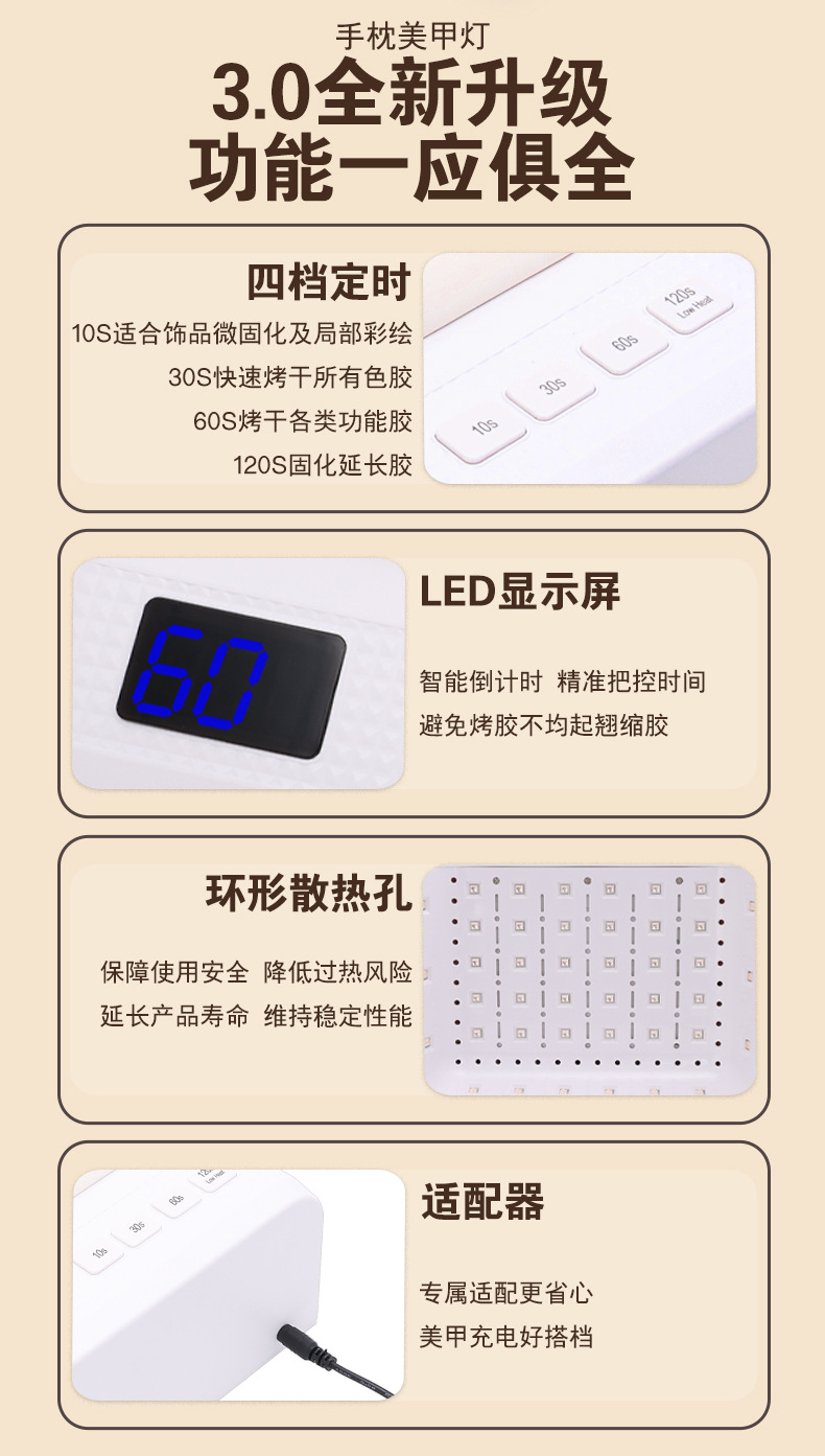 SUN19Z UV/LED manikür lambası çift el hızlı kuruyan