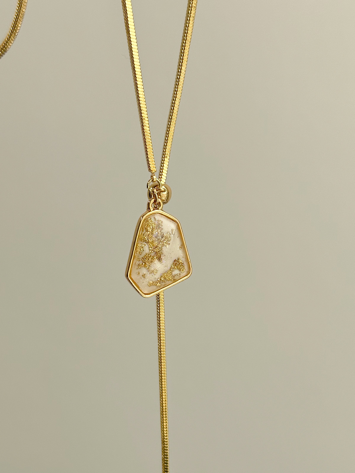 Gold Plated Geometric Adjustable Necklace