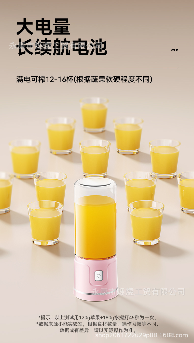 Portable Electric Blender Cup with Ice Crusher