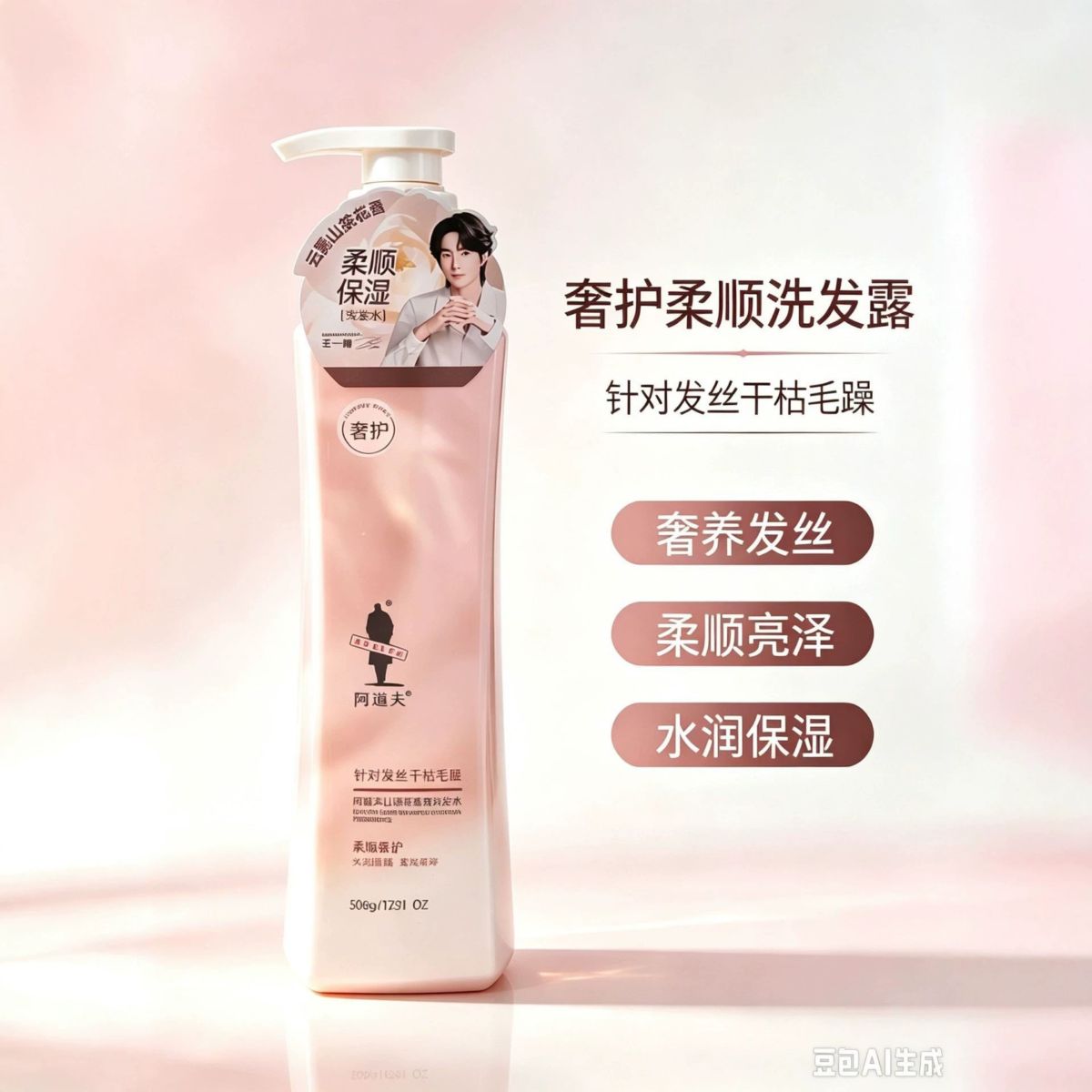 新品阿道夫山茶花香氛洗发水护发素沐浴露去屑控油持久留香轻柔丝